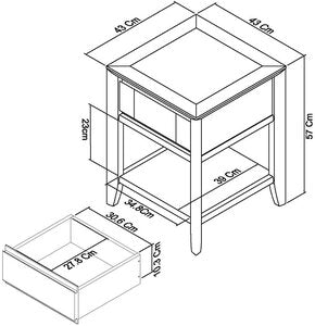 Lamp Table With Drawer
