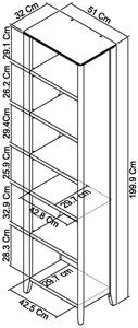 Narrow Bookcase