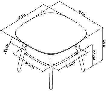 Lamp Table With Shelf