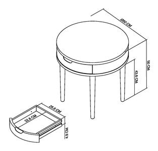 Lamp Table With Drawer
