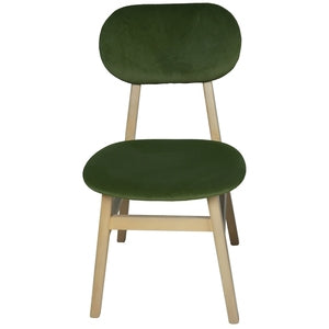BER107G Upholstered Dining Chair - Green Pad