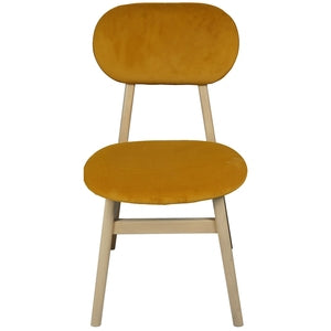 BER107M Upholstered Dining Chair - Mustard Pad