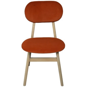 BER107R Upholstered Dining Chair - Rust Pad