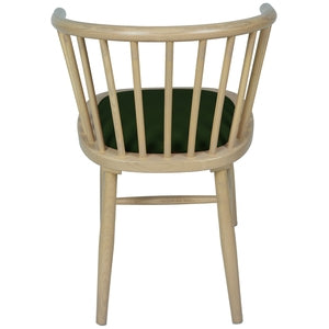 Upholstered Dining Carver Chair - Green Pad