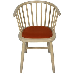 BER108R Upholstered Dining Carver Chair - Rust Pad
