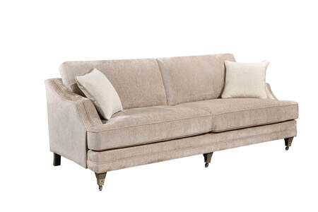 4 Seater Fixed Back - Mink (2 Scatters)