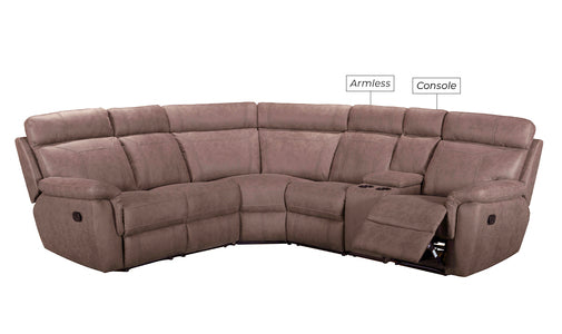 Corner Group Armless Static 1 Seater - Brown