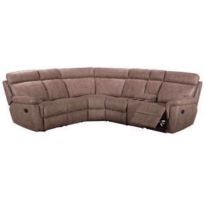 Bax-319-BR Corner Group Recliner - Brown (4 Pcs)