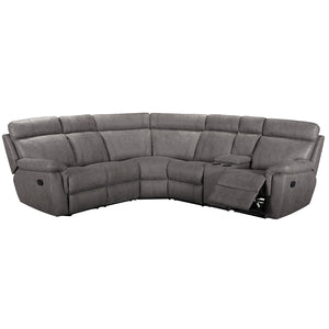 Bax-319-GY Corner Group Recliner - Grey (4 Pcs)