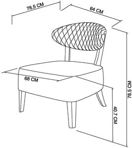 Casual Chair - Sea Green Velvet Fabric (Single)