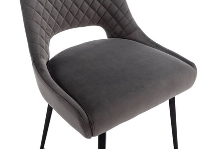Swivel Dining Chair - Graphite Velvet