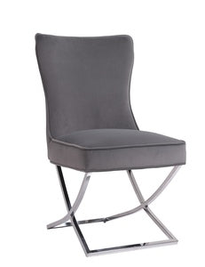 CH111-GR-V Dining Chair - Grey Velvet