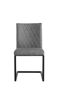 CH22-GR Diamond Stitch Dining Chair Grey Pu