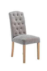 CH34-GR-1 Button Back Dining Chair - Grey
