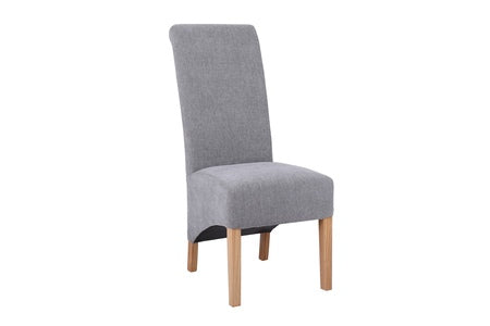 CH35-GR-1 Scroll Back Dining Chair - Grey