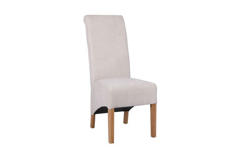 CH35-NAT-1 Scroll Back Dining Chair - Natural