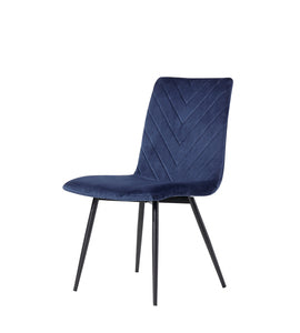 CH66-BL-V Retro Dining Chair - Blue Velvet