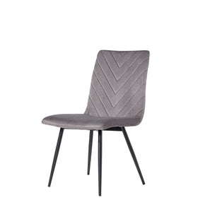 CH66-DG-V Retro Dining Chair - Dark Grey Velvet