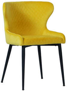 CHT110 Orbit Chair Yellow Velvet