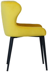 Orbit Chair Yellow Velvet