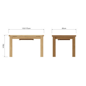1.25M Butterfly Extending Table With Metal Runner