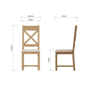 Cross Back Chair Fabric Seat