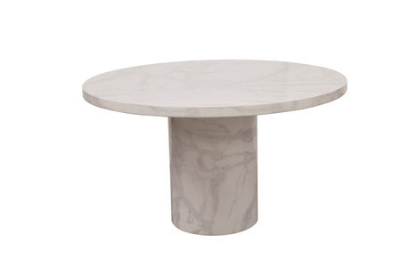 Crr-131-WH Dining Table Round - Bone White 1300