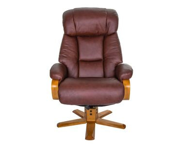 Swivel Recliner - Leather/Match