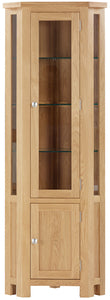 DOR085 Glazed Corner Display Cabinet with Light
