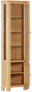Glazed Corner Display Cabinet with Light