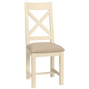 DPT150 Cross Back Chair With Fabric Seat