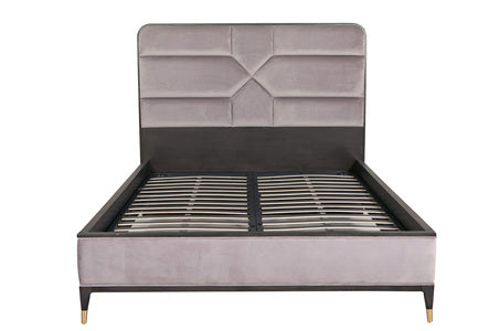 Bed 5' - Ebony Ecru Velvet