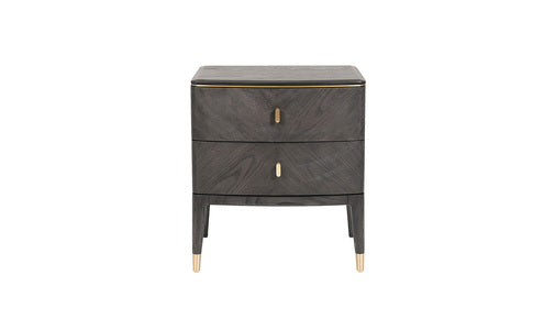 Dil-410-EB Bedside Table 2 Drawer - Ebony