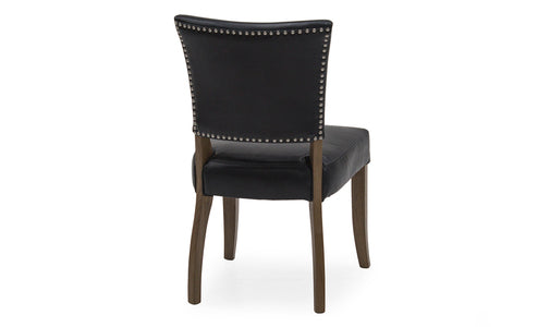 Dining Chair Leather - Ink Blue