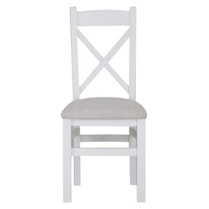 Cross Back Chair Fabric Seat