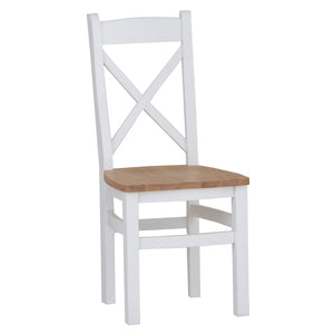 EA-CBCW-W Cross Back Chair Wooden Seat