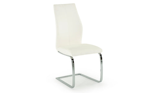 Eli-112-WH Dining Chair - Chrome Leg White