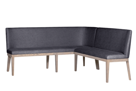 Fun-155-DKGY Long Corner Bench - Dark Grey
