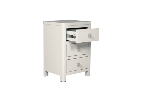 Bedside Table 3 Drawer - Natural