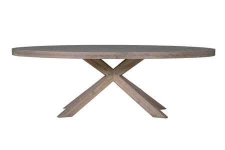 Fun-235-OK Dining Table Oval 2350 - Smoked Oak