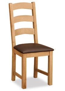 1191KD Ladder Chair With Brown PU KD
