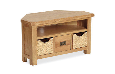 3509 Corner TV Unit With Baskets