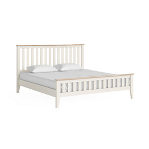 8361 Slatted Bed 6' - Coconut Milk
