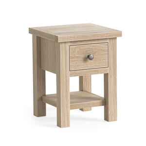 8811 Lamp Table With Shelf - All Oak