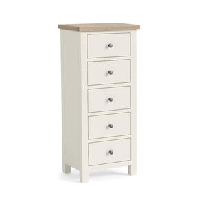 8825 5 Drawer Tall Chest - Coconut White