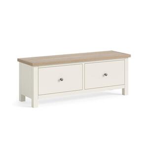 8828 Large 2 Drawer Bench - Coconut White