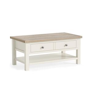 8849 Coffee Table With Shelf - Coconut White