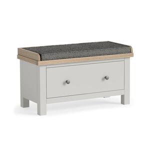 8879 Hallway Bench With Drawer - Stone Grey