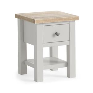 8885 Lamp Table With Shelf - Stone Grey