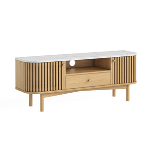 9002 Small Tv Unit - Marble Top / Natural